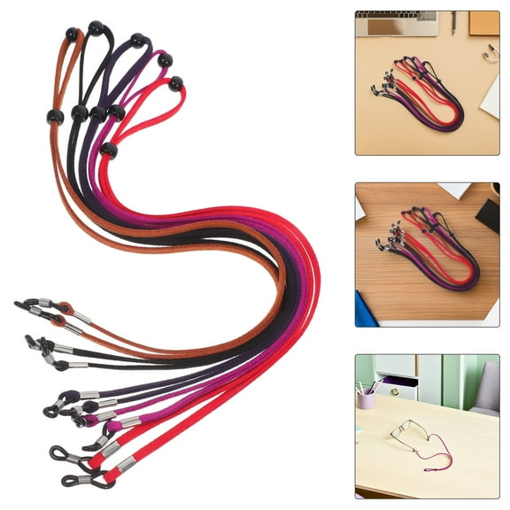 ELAYARD 10Pcs Elastic Glasses Strap Adjustable Eyewear Retainer for Outdoor Activity and Work Assorted Colors