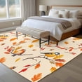 thumbnail image 4 of Large Area Rugs for Living Room Bedroom, Orange Leaves Fall 6'x9' Rug Washable Carpet Runner Indoor Outdoor, Birds Branches Pine Cones Non Slip Floor Mats Rug for Kitchen, Playroom, 4 of 8
