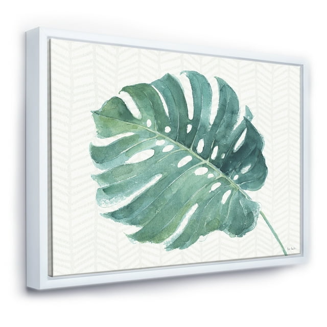 Mixed Botanical Green Leaves IV - Cottage Framed Canvas