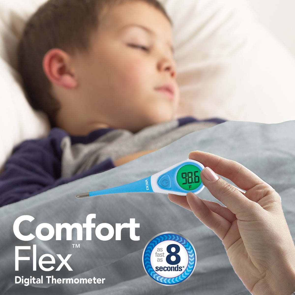 Vicks Comfort Flex Digital Thermometer with Fever Insight All