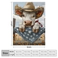 thumbnail image 4 of Pratyus Cowboy Cow Print Throw Blanket for Bed Sofa Living Room Decor All Seasons Lightweight Blanket 40x50in, 4 of 6
