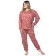 thumbnail image 2 of Fruit of The Loom Women's Boyfriend Top & Jogger Pajama Sleep Set, Sizes S-4X, 2 of 11