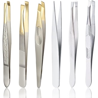 Uxcell Bent Tip Tweezers - 4.5 Inch Curved Tip Hand Tool For Crafting, Jewelry Repair, & Electronics