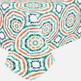 thumbnail image 3 of Newbridge Geometric Whimsy Tie Dye 60 x 120 inch Rectangle Flannel Backed Vinyl Tablecloth, 3 of 7