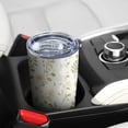 thumbnail image 5 of 20 Oz Pioneer Floral Pattern Coffee Tumbler Double Wall Insulated Stainless Steel Water Bottle | Metal Reusable Thermoses Flask with Cup Cap | Leak & Sweat Proof with Anti-Dust Lid, 5 of 7