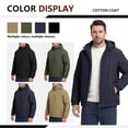 thumbnail image 4 of Iceglad Men's Windbreaker, Cotton Jacket, Zip-Up Jacket, Sports Windbreaker, With Pockets, Durable Style, 4 of 8