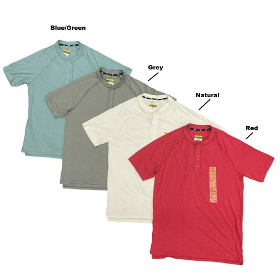 Gap Men's Short Sleeve Cotton Raglan Sleeve Casual Fit Henley Shirt (Blue/Green, XXXL)