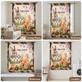thumbnail image 6 of Happy Easter Sheer Curtains 84 Inches Long, Bunny Eggs Spring Mushrooms Plants Brown Plaid Light Filering Curtains, Breathable Simi Curtain Privacy Drapes for Living Room Bedroom Window Treatment, 6 of 9