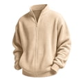 thumbnail image 4 of ZBSOKO Boys Jackets Full Zip Stand Collar Long Sleeve Casual Jacket Waffle Knit Solid Color 3-14Years Stylish Outerwear for Fall Winter, 4 of 6