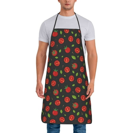 

Junzan Tomatoes1 Print Kitchen Cooking Aprons Chef Apron for Men and Women Professional for Cooking Bib Aprons for Kitchen/Crafting/BBQ/Drawing