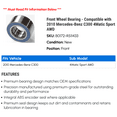 thumbnail image 2 of Front Wheel Bearing - Compatible with 2010 Mercedes-Benz C300 4Matic Sport AWD, 2 of 2