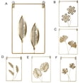 thumbnail image 3 of Walbest Nordic Style Iron Wall Hanging Decor Artistic Golden Ginkgo Leaf Sculpture Home Decoration, 3 of 7