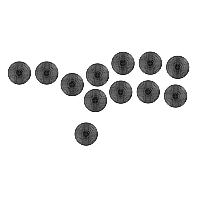 12 Piezas de Tapas de Botones de Repuesto para Controlador Arcade, Botón Mecánico , Accesorios de Bricolaje, Color Negro