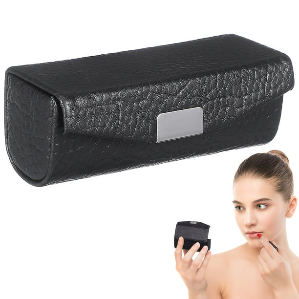 GAXIRE Estuche de bolsillo para lápiz labial, estuche de PU para lápiz labial, soporte decorativo para lápiz labial, estuche portátil para guardar lápiz labial.