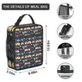 thumbnail image 3 of Elephant Lunch Box for Men Reusable Insulated Small Lunch Bag with Boho Mandala Floral Watercolor Design, Tribal Retro Animal Cooler Tote for Work, Camping & Travel, 3 of 6