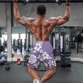 thumbnail image 3 of Yuyamidu Mens Swim Trunks Purple Hibiscus Quick Dry Breathable Board Shorts Elastic Bathing Suits for Beach Pool Surf Man 2XL, 3 of 8
