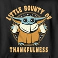 thumbnail image 2 of Boy's Star Wars: The Mandalorian Grogu Little Bounty of Thankfulness Pull Over Hoodie Black Medium, 2 of 4
