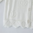 thumbnail image 6 of Spazoro Toddler Girls Cardigan Sweaters, Long Sleeve Button Down Lace Trim Butterfly Soft Knit Shrug for Dailywear White Size 1 T, 6 of 7