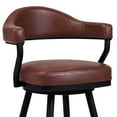 thumbnail image 3 of Armen Living Justin 26" Modern Metal Swivel Counter Stool in Black/Coffee, 3 of 5
