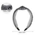 thumbnail image 4 of Unique Bargains 1 Pcs Women Knotted Headbands Fashion Bead Knot Headband Hair Accessories Gray, 4 of 7