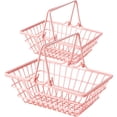 thumbnail image 1 of 2Pcs Small Metal Baskets with Handles Portable Shopping Basket Small Storage Bin, 1 of 7