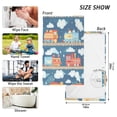 thumbnail image 6 of Yayeee 2 Pack Hand Towels for Bathroom 100% Cotton 16" x 28" Soft Absorbent Kitchen Towel, Blue Cute Train Pattern, 6 of 7