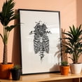 thumbnail image 3 of Tree Of Life - Illustration Anatomy Floral Surrealism Black and White Gothic Bird Black Framed Wall Art Print 16 x 24 inches, 3 of 8