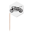 thumbnail image 1 of Black Motorcycle Illustration Pattern Toothpick Flags Cupcake Picks Party Celebration, 1 of 3