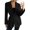 Black, variant on Vedolay Blazer Jackets Womens Casual Long Sleeve Lapel Open Front Button Work Business Jackets with Pockets,Army Green L