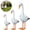 14 inch/35 cm, variant on 18 Inch Metal Goose Decorative Statue, Garden Yard Ornament, Lovely Art Craft for Outdoor Courtyard, Lawn, Patio and Home Garden Decoration