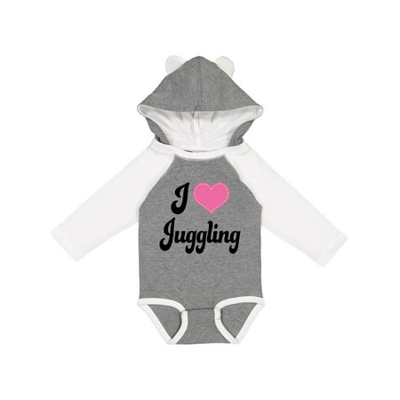 

Inktastic I Love Juggling Gift Baby Girl Long Sleeve Bodysuit