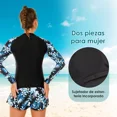 thumbnail image 4 of Traje De Baño Manga Larga Floral Para Mujer 2 Piezas, 4 of 8