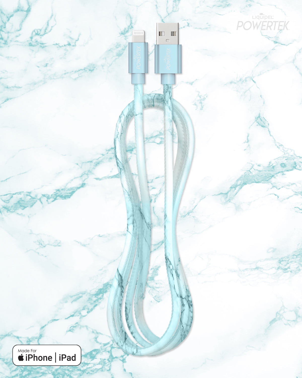 Liquipel Lightning Marble Cable - Blue