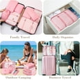 thumbnail image 7 of 9 Set Packing Cubes for Suitcases, Luggage Organizers with 4 Compressible Packing Cubes, Shoe Bag, Underwear Cube, Cable Organizer & Laundry Bag, Pink, 7 of 7