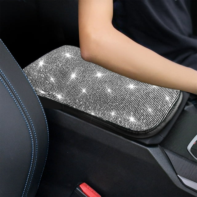 Universal Car Armrest Cushion Cover | Thin Protective Pad with Flashing LED & Elbow Support | 30x22cm Cloth Mat for All Seasons - Multiple Colors