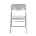 thumbnail image 3 of Hampden Furnishings Bernadine Collection All Steel Double Hinge Folding Chair, Grey (Pack of 4), 3 of 7
