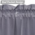 thumbnail image 2 of Velvet Valance for Kitchen Tier Curtains for Small Windows Room Darkening Curtains Cafe Curtains for Living Room Bedroom Bathroom,26" W x 45" L, Grey, 2 of 6