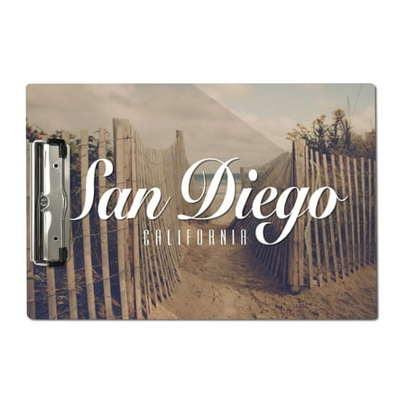 San Diego, California - Sandy Trail to Beach - Lantern Press Photography (Acrylic