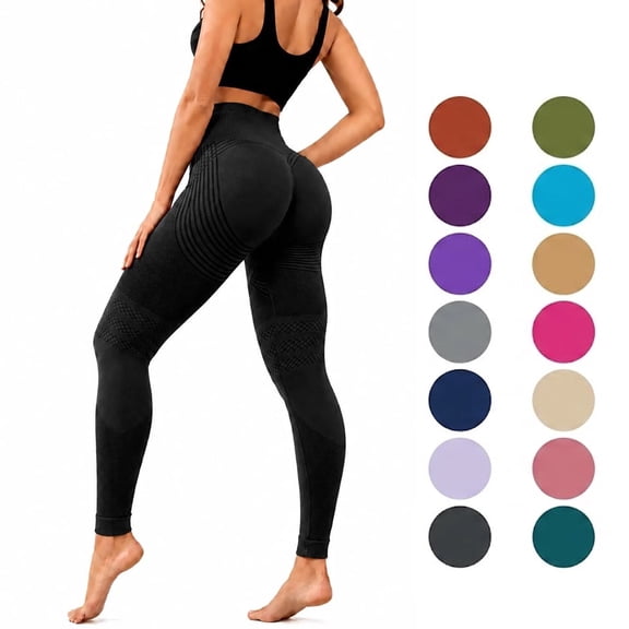 3D Anti-Cellulite Leggings, High Waist Compression Shaping Pants, Sculpting Slimming for Women Yoga Gym,Black S