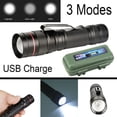 thumbnail image 1 of 2Pcs Mini LED Flashlight Tactical Flashlight Handheld Small Torch Flashlight USB Charging Bright Portable 3 Modes for Outdoor, 1 of 7
