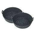 thumbnail image 1 of 2Pcs Silicone Bakeware Réservoir de Drainage d'Huile 3D Résistant à la Chaleur Anti-Adhésif Uniformément Chauffé avec Poignée Friteuses Pot Doublure Cuisine Alimentation, 1 of 11