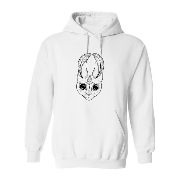Fractal Hare Hoodie Men -Image by Shutterstock, Male Small