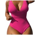 thumbnail image 1 of MKLEKYY Traje De Baño Mujer Women'S Solid Color Summer Beach Swimsuit Swimsuit, 1 of 5