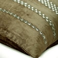 thumbnail image 5 of Beige Decorative Throw Pillow Cover Accent Pillow Couch 14x14 inch (35x35 cm) Beige Velvet Pillow Cover Silver Sequins Embroidered, Beige Pillow Cover Striped, Asian - City Of Silver, 5 of 5