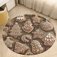 thumbnail image 6 of Christmas My Favorite Gingerbread Cookies Round Carpet Circle Rug Outdoor Patio Area Rug Washable Large Area Rugs Hallway Room Decor Fitness Mats, 6 of 8