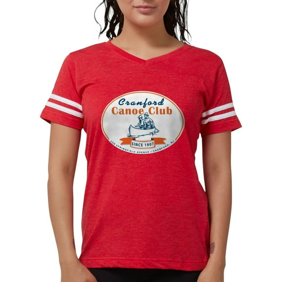CafePress - Canoe Club_Cafe Copy Women's Football T Shirt - Womens Football Shirt