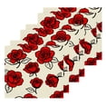 thumbnail image 3 of BZSMCE Towel Cotton Face Towel Soft Hand Towels Fashion Red Roses Pattern Pattern, 3 of 9