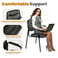 thumbnail image 3 of Elevon Waiting Room Chairs No Wheels Set of 1, Leather Stationary Office Reception Guest Chair with Padded Arms for Elderly Desk Conference Room Lobby Table Side Salon, 3 of 6