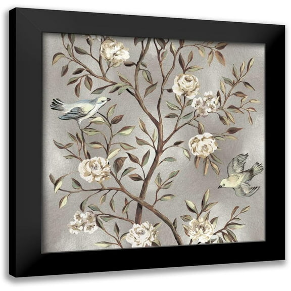 Campbell, Renee 12x12 Black Modern Framed Museum Art Print Titled - Chinoiserie II