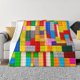 thumbnail image 1 of Balery Colorful Plastic Blocks Pattern Manta de Franela con Dibujo, Lujo Ultra Suave y Cálido, Antipelusa y Resistente a las Arrugas para Cama, Sofá, Camping -80"x60", 1 of 6